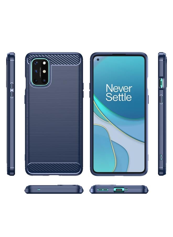 اس-توب جراب لهاتف OnePlus 8T مصنوع من ألياف الكربون TPU بملمس ناعم - Image 2