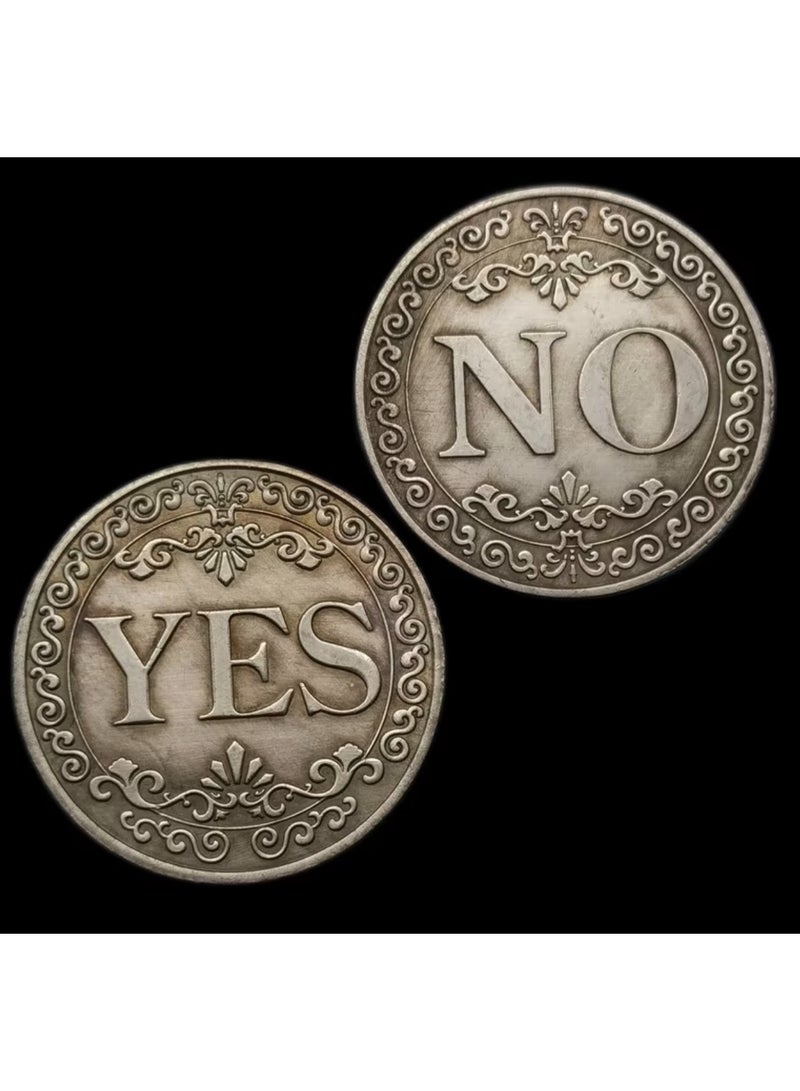 كلين ويف Decision Coin – Double-Sided YES/NO Antique Metal Coin | Elegant Floral Design, Fun Decision Maker, Unique Gift & Collectible Keepsake - Image 5