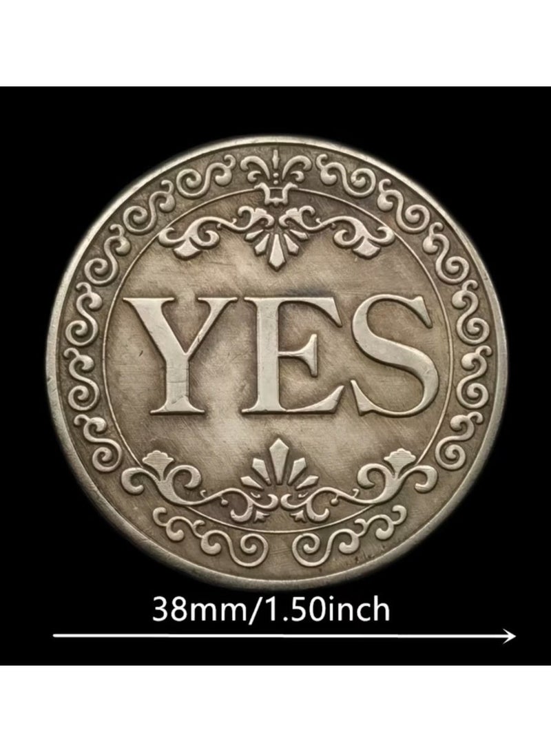 كلين ويف Decision Coin – Double-Sided YES/NO Antique Metal Coin | Elegant Floral Design, Fun Decision Maker, Unique Gift & Collectible Keepsake - Image 4