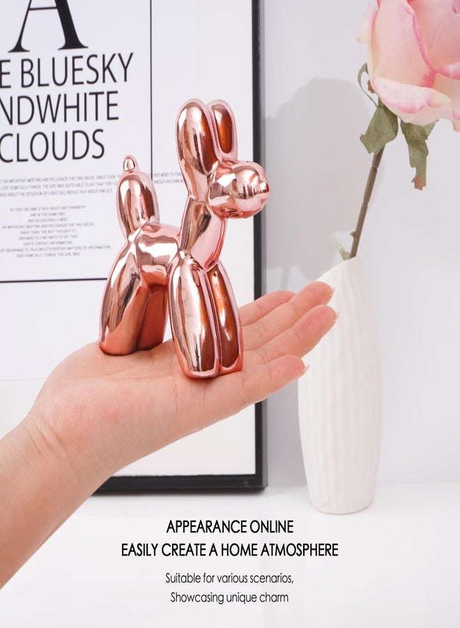 Notakia Cute Ceramics Balloon Dog Statue Crafts Living Room Desktop Decorations,Handmade Modern Small Ceramic Animal Statue Ornament Home Decor Accents - Image 2