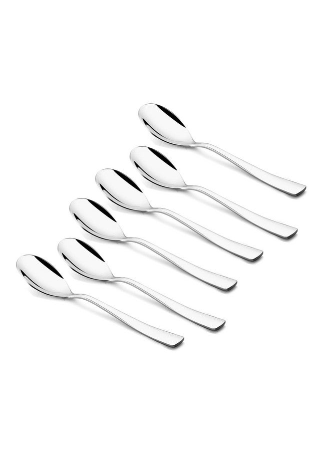 SHAPES Lima Premium Silver Steel Spoon Set of 6 | Durable, Rust-Resistant, Perfect for Everyday Use and Special Occasions | Dinner Spoon - Image 1