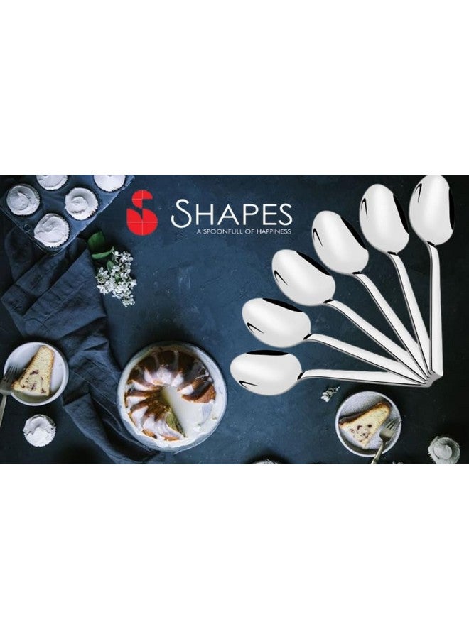 SHAPES Lima Premium Silver Steel Spoon Set of 6 | Durable, Rust-Resistant, Perfect for Everyday Use and Special Occasions | Dinner Spoon - Image 4