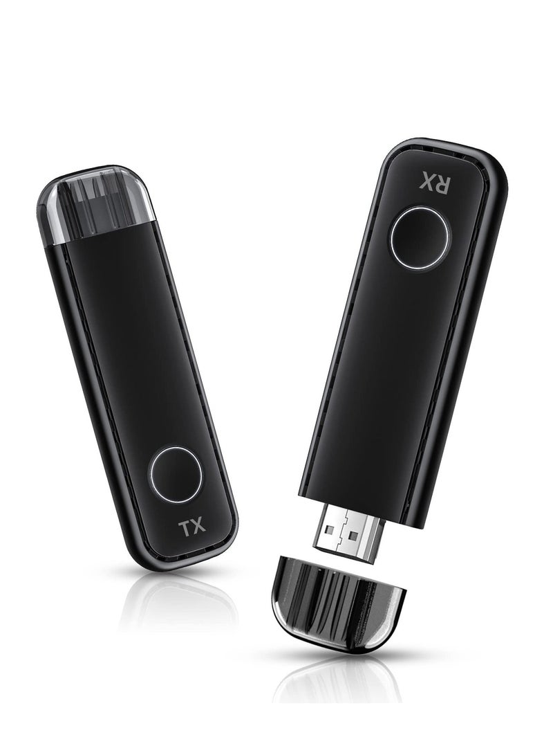 SYOSI Wireless HDMI Transmitter and Receiver, HD Portable Presentation Facility Adapter, Plug & Play, Support 2.4/5GHz for Streaming Video Audio from Laptop, PC to Projector, Black - Image 1