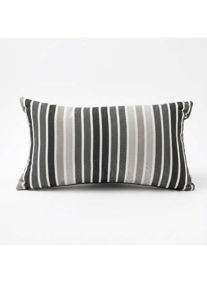 Pan Home Grey Tonal Stripe Lumbar Pillow 30x50 cm - Image 3