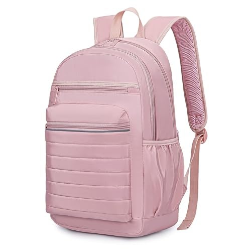 KEOFID Travel Backpack for Women Womens Work Backpacks Backpack Purse Back pack for College Girls CarryOn Travel BackpacksPink Bookbag Light Pink - Image 1