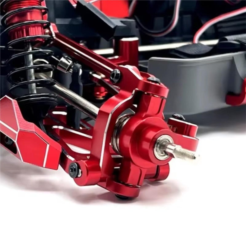 Red Metal Steering Knuckles For 1 10 RC Car Upgrade Replacement Parts - Image 3