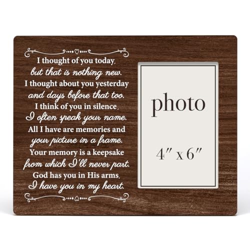 Zauly Memorial Gifts Wood Picture Frame, Memory Gifts for Loss of Mother Father Brother Husband Son Daughter, Sympathy Gift for Loss of Loved One, Remembrance Picture Frames, 4 x 6 Inch Photo - Image 2