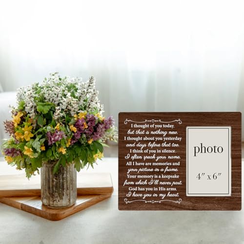 Zauly Memorial Gifts Wood Picture Frame, Memory Gifts for Loss of Mother Father Brother Husband Son Daughter, Sympathy Gift for Loss of Loved One, Remembrance Picture Frames, 4 x 6 Inch Photo - Image 5