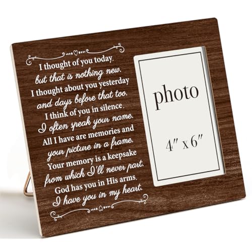 Zauly Memorial Gifts Wood Picture Frame, Memory Gifts for Loss of Mother Father Brother Husband Son Daughter, Sympathy Gift for Loss of Loved One, Remembrance Picture Frames, 4 x 6 Inch Photo - Image 1