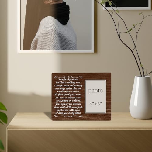Zauly Memorial Gifts Wood Picture Frame, Memory Gifts for Loss of Mother Father Brother Husband Son Daughter, Sympathy Gift for Loss of Loved One, Remembrance Picture Frames, 4 x 6 Inch Photo - Image 3