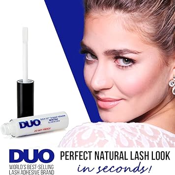 DUO غراء رموش ديو السريع الشفاف مع تطبيق خالي من اللاتكس يجف بسرعة سهل الاستخدام يجف شفاف غراء رموش صناعية 5 جرام عبوة من 1 - Image 2