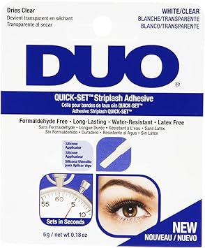 DUO غراء رموش ديو السريع الشفاف مع تطبيق خالي من اللاتكس يجف بسرعة سهل الاستخدام يجف شفاف غراء رموش صناعية 5 جرام عبوة من 1 - Image 1