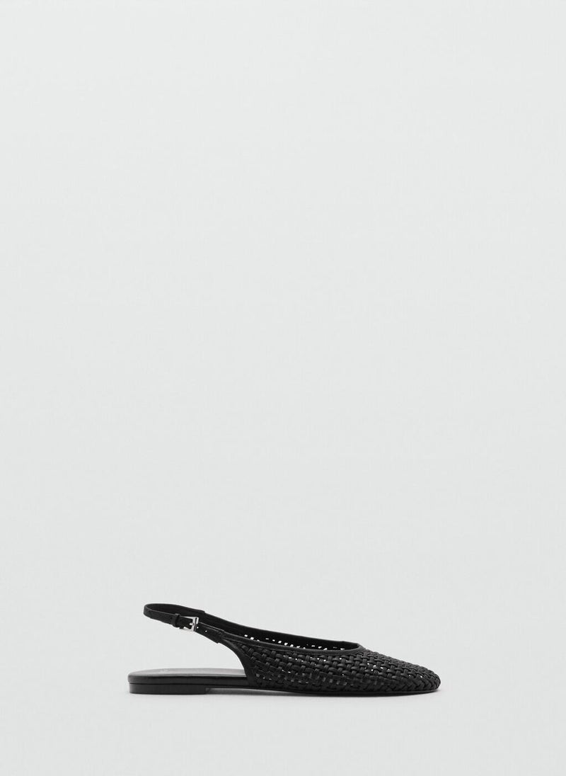 MANGO Braided Leather Effect Shoe  - Image 1