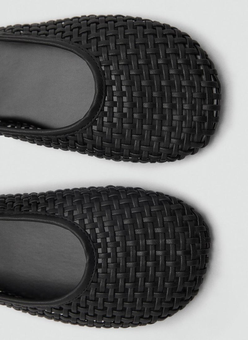 MANGO Braided Leather Effect Shoe  - Image 4