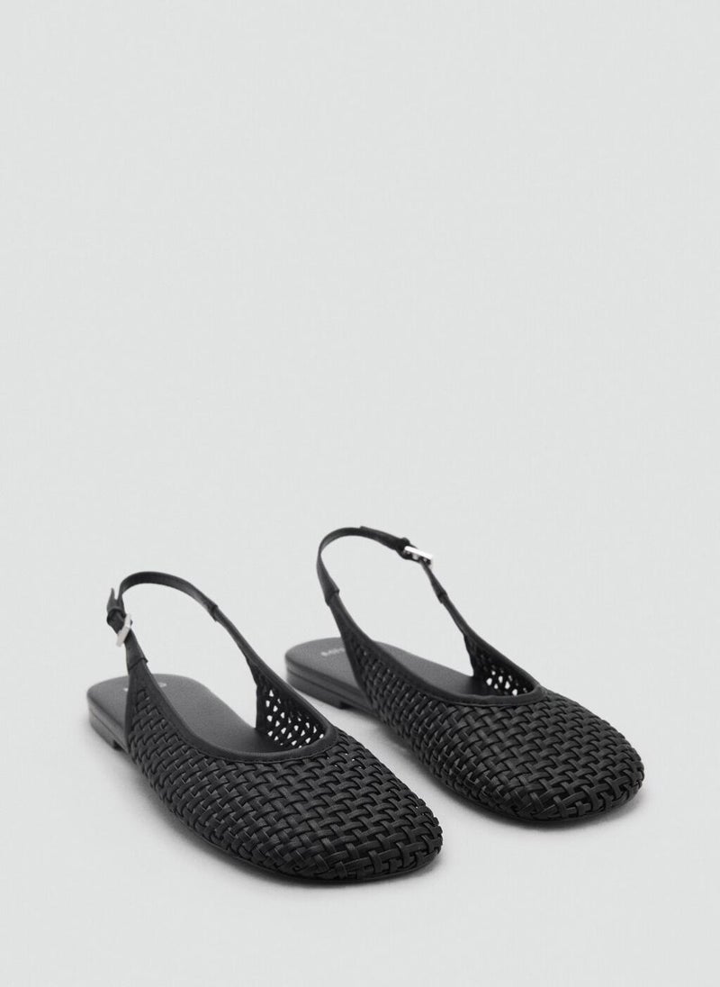 MANGO Braided Leather Effect Shoe  - Image 2