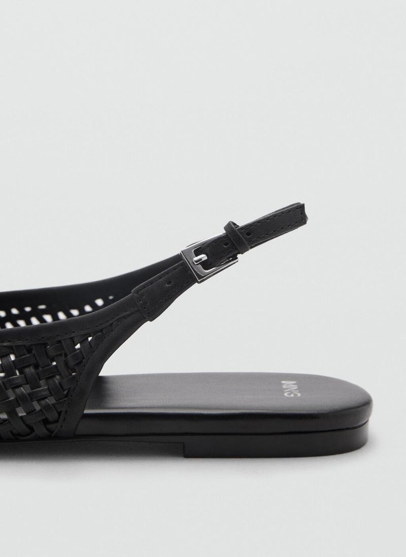 MANGO Braided Leather Effect Shoe  - Image 3