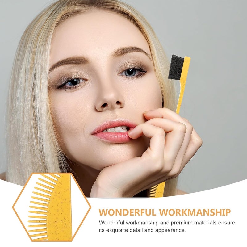 KICHOUSE 4pcs Dual-ended Eyelash and Eyebrow Brush Comb Kit, Multi-color Makeup Brow Brush Set with Hair Line Comb for Precise Brow Styling and Lash Separation - Image 3