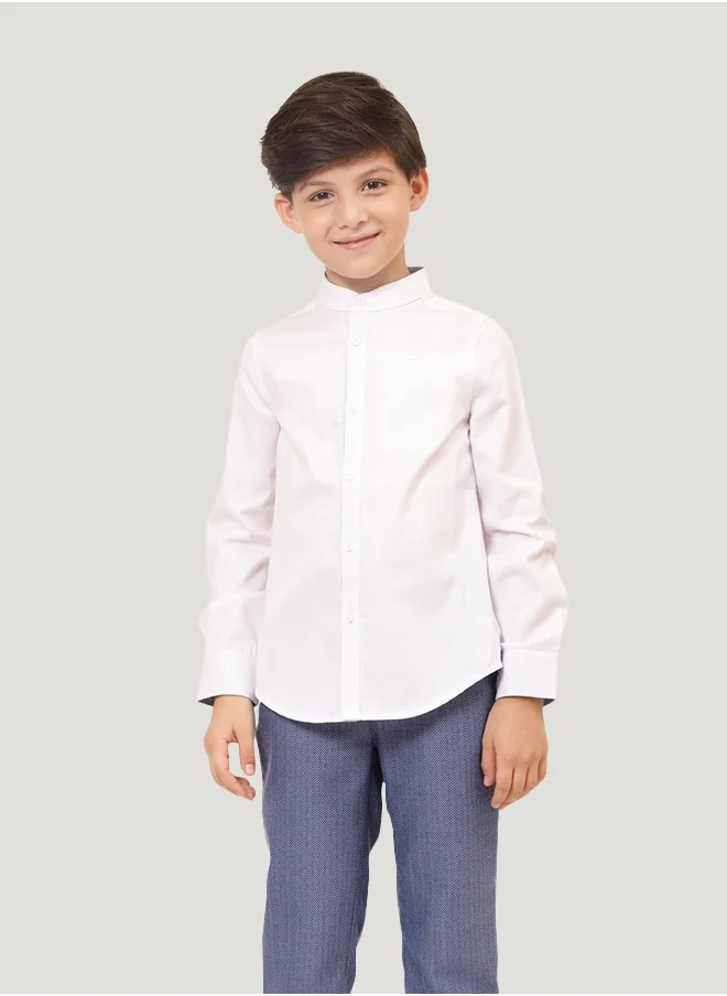One Friday One Friday Boys White Solid Shirt