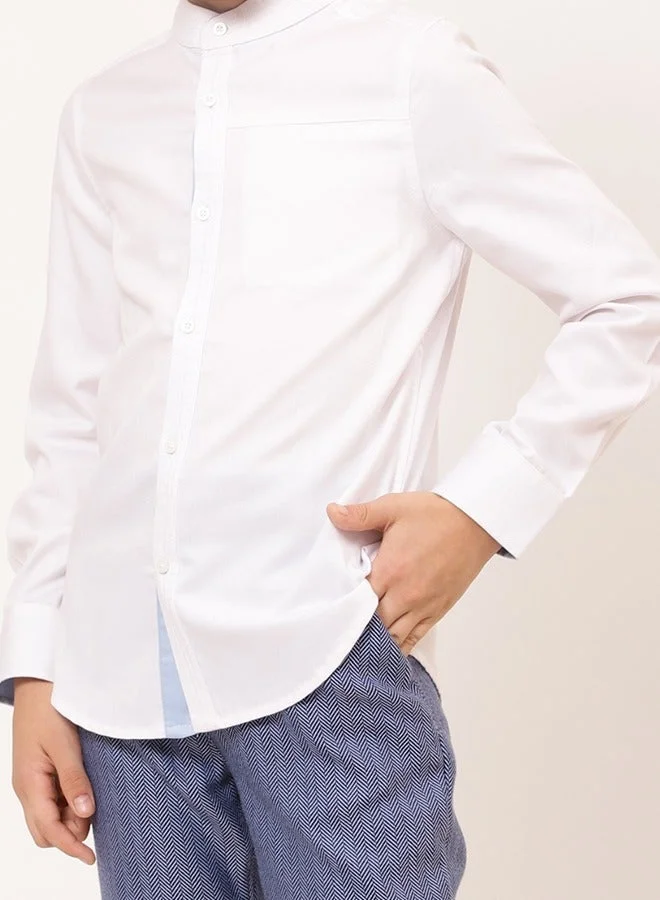 ون فرايدي قميص أبيض سادة للأولاد من ون فرايدي