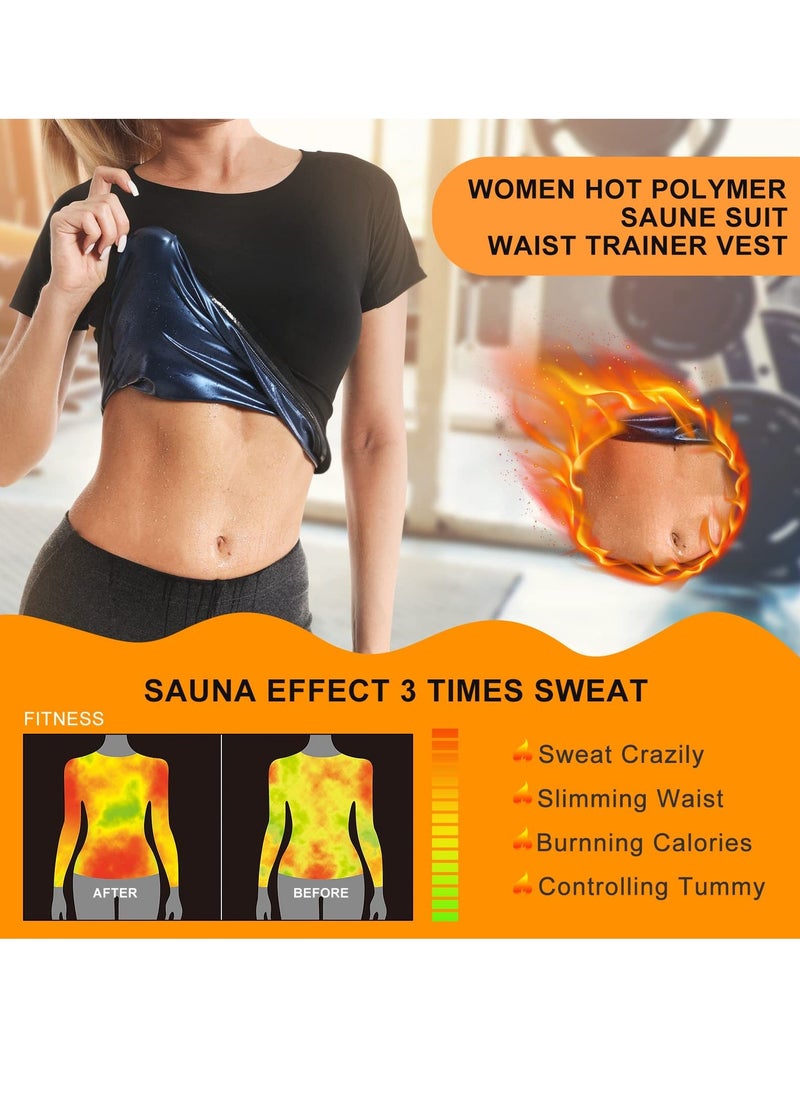 Generic - Women's Sauna Suit   Neoprene Free Waist Trainer Vest and Sweat Suit for Effective Fitness, and Body Shaping LXL - Image 1