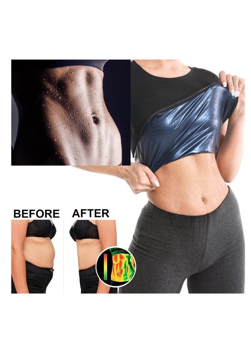 Generic - Women's Sauna Suit   Neoprene Free Waist Trainer Vest and Sweat Suit for Effective Fitness, and Body Shaping LXL - Image 1