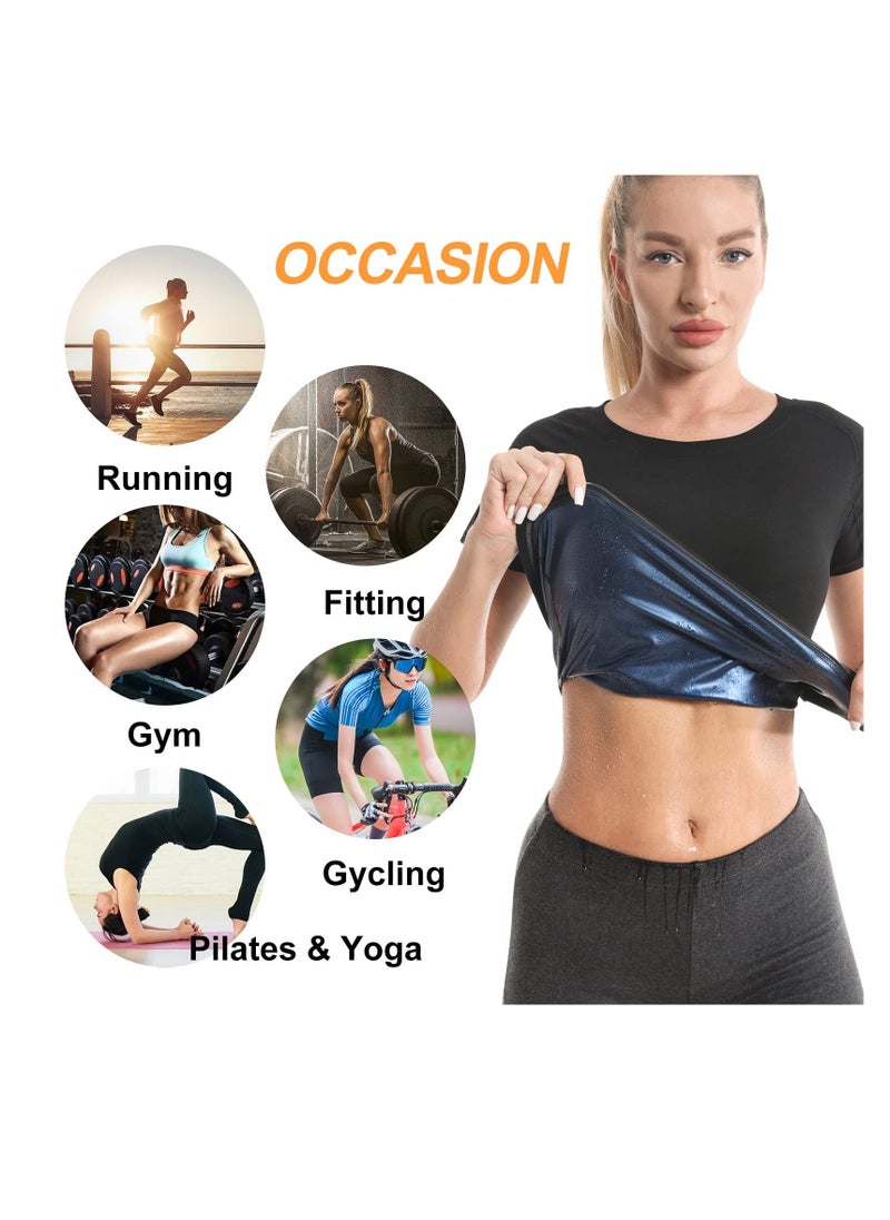 Generic - Women's Sauna Suit   Neoprene Free Waist Trainer Vest and Sweat Suit for Effective Fitness, and Body Shaping LXL - Image 1