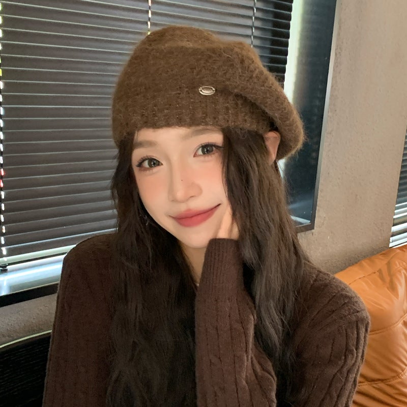 Women's Winter Thick Knit Beret Hat, One Size - Image 2