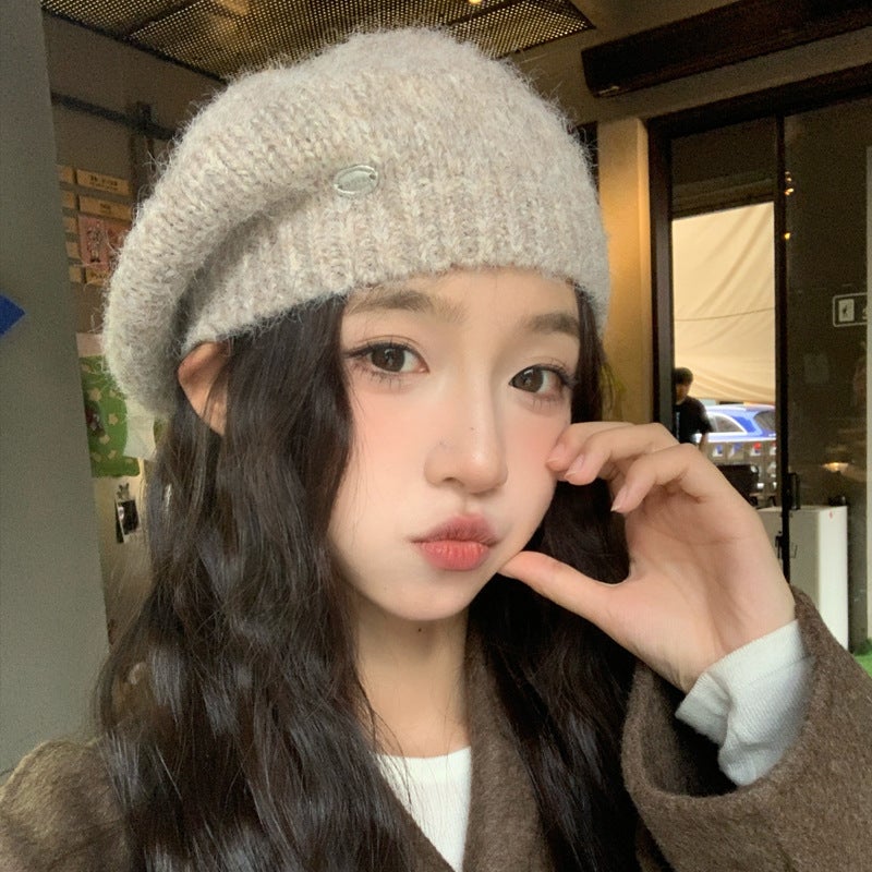 Women's Winter Thick Knit Beret Hat, One Size - Image 1