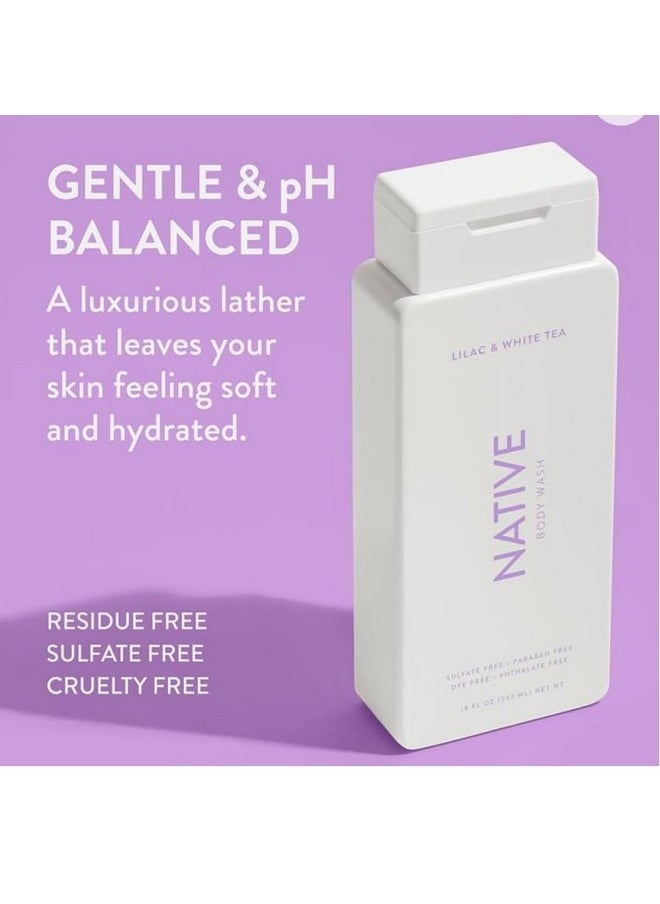 native - Body Wash Contains Naturally Derived Ingredients | For Women & Men, Sulfate, Paraben, & Dye Free Leaving Skin Soft And Hydrating | Lilac & White Tea 18 Oz - 2 Pk - Image 1
