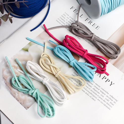 Capesaro Faux Suede Leather Cord,2.5mm 50 Yards Thin Leather String for Jewelry Making, Gift Wrap,Leather Lace, DIY Crafts(Green,1/8 inch x 50 Yards) - Image 3
