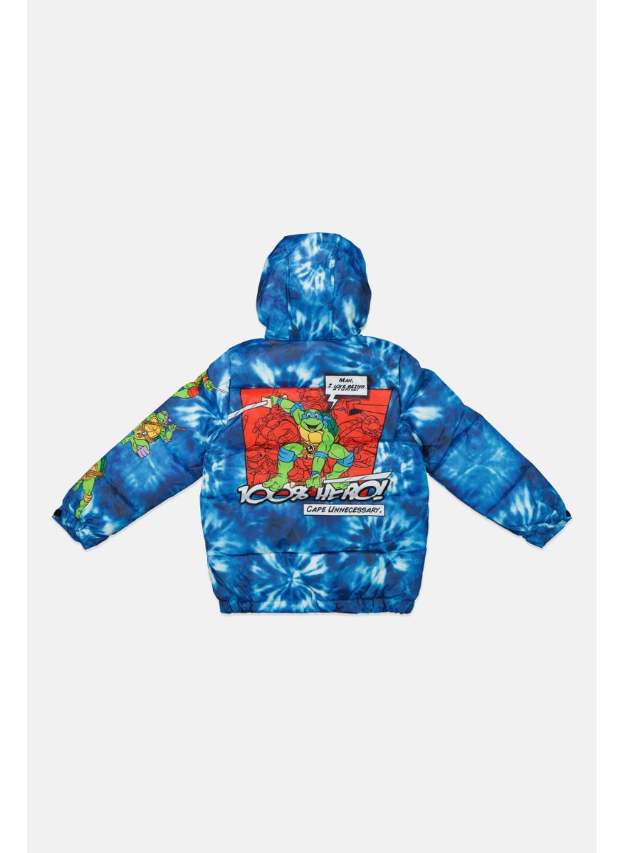 nickelodeon Kids Boy Tie Dye Puffer Jacket, Blue  - Image 2
