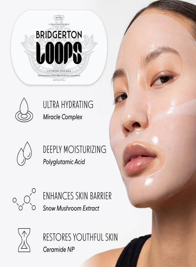 LOOPS Beauty Bridgerton™ NETFLIX Royal Treatment Set -The Best Hydrogel Face Masks for Every Skin Moment Face Mask - 2 Hydrating Masks - Dew Cloud and Double Take - All Skin Types, 2pc - Image 2