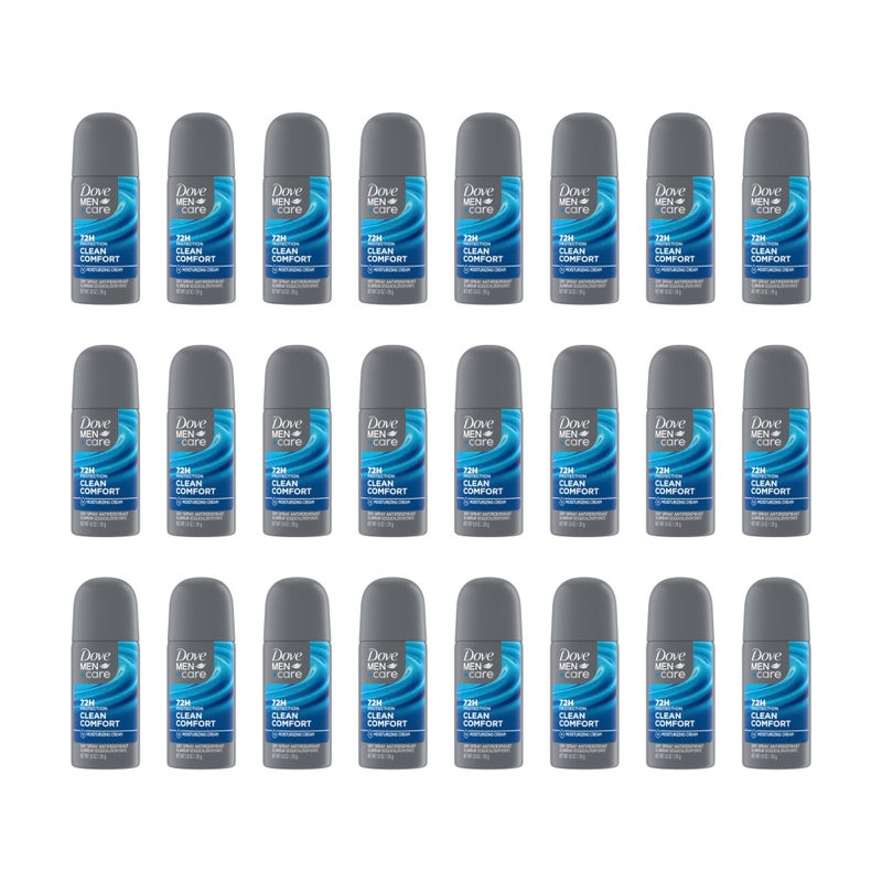 Dove Men+Care Antiperspirant Deodorant Dry Spray Clean Comfort 24 count For Men 72-hour Sweat and Odor Protection with Triple Defense Technology 1 oz - Image 1