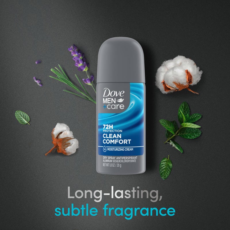 Dove Men+Care Antiperspirant Deodorant Dry Spray Clean Comfort 24 count For Men 72-hour Sweat and Odor Protection with Triple Defense Technology 1 oz - Image 4