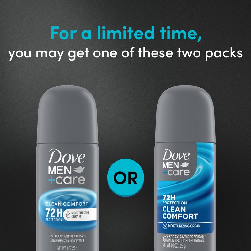 Dove Men+Care Antiperspirant Deodorant Dry Spray Clean Comfort 24 count For Men 72-hour Sweat and Odor Protection with Triple Defense Technology 1 oz - Image 3