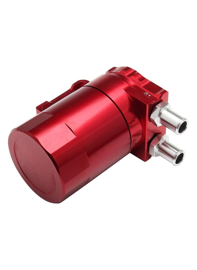 Aluminum 350ml Oil Catch Can Tank Kit Polish Baffled Reservoir with Breather Filter 3 8 Fuel Line Universal