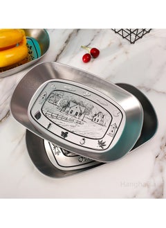 Hanghaijia Tinplate Outdoor Products Camping Tableware, Home Kitchen Fruit Dried Fruit Food Vegetable Storage Tray Fruit Bowls  - Image 4