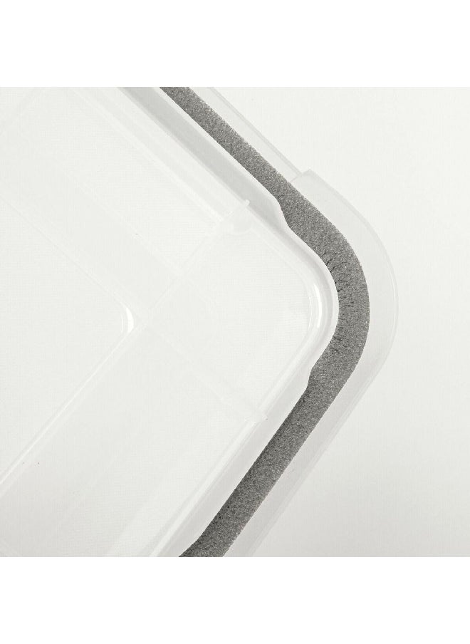 IRIS - Weathertight Durable Plastic Storage Box Clear and Black 30.6 quart 110400 - Image 1