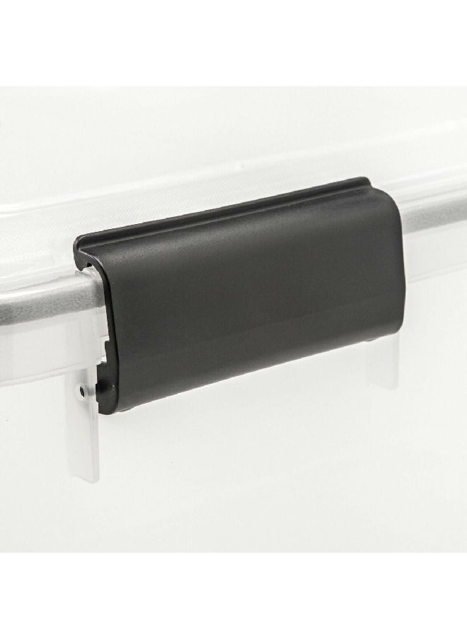 IRIS - Weathertight Durable Plastic Storage Box Clear and Black 30.6 quart 110400 - Image 1