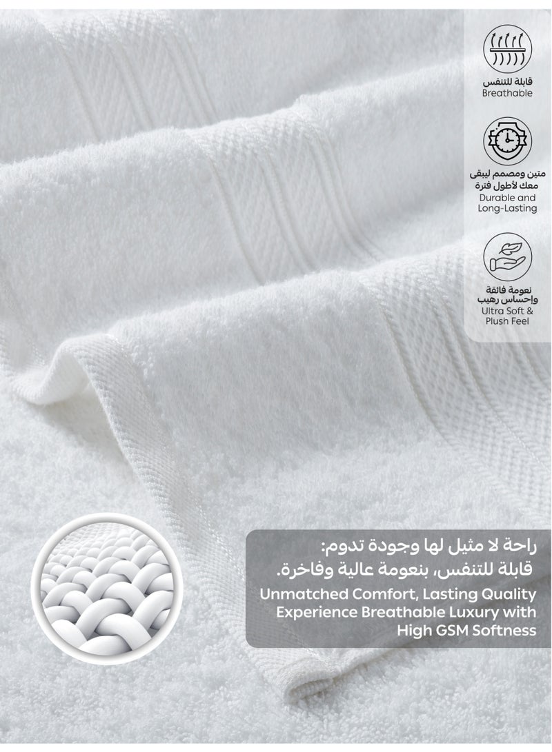 دوناتيلا طقم مناشف يد  قطع قطن مشط  جرام للمتر المربع سريع الجفاف فائق الامتصاص فاخر للاستخدام اليومي والمنتجعات والصالات الرياضية والفنادق - Image 5