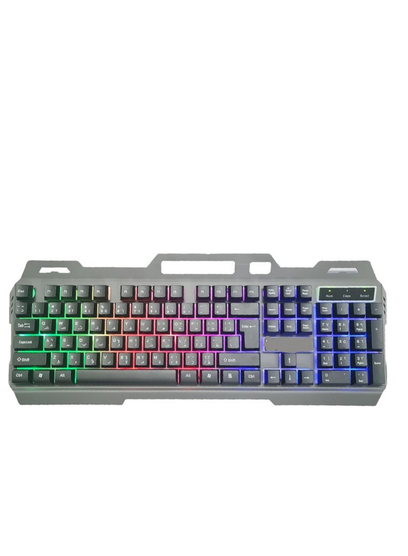 Gaming Keyboard and Mouse Combo - KM-K77 - RGB Backlit Keyboard & Mouse Set for Gaming PC & Laptop - Enhanced Performance & Stylish Design - Black  - Image 1