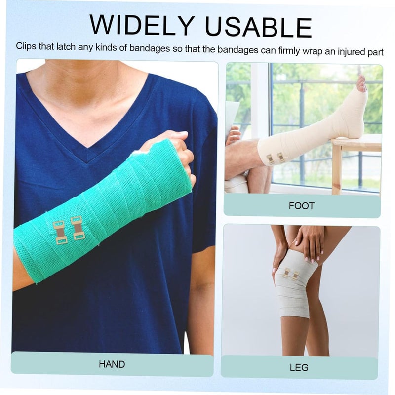 CANIGHT 50pcs Elastic Metal Clasps for Bandages Secure Support Replacement Clips for Compression Wraps - Image 4