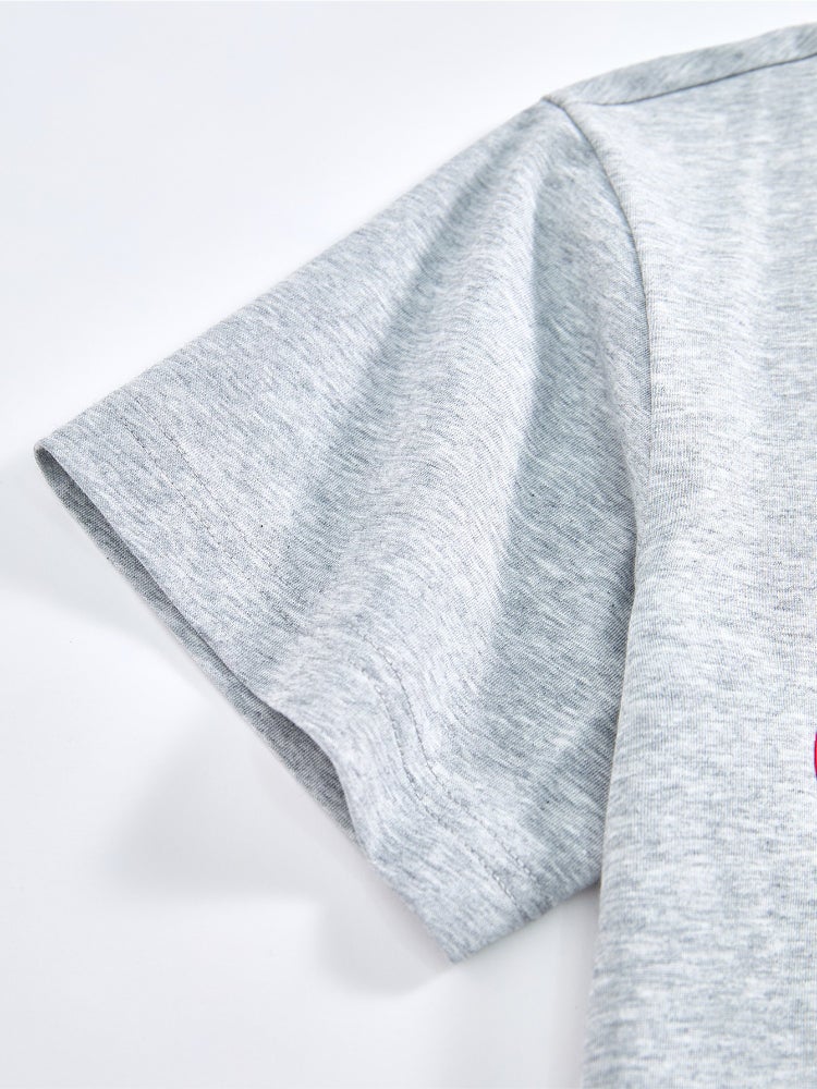 Balabala Boys' Short Sleeve V-Neck T-Shirt With Front Print - Image 5