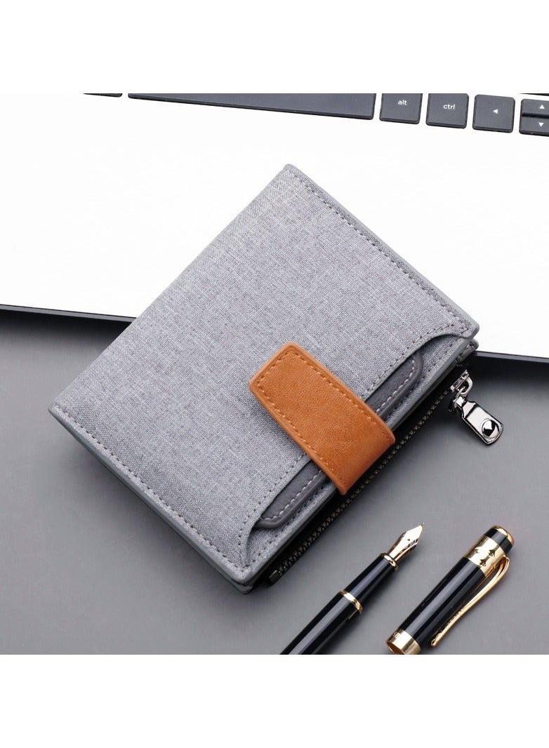 KUYING New Short Canvas Wallet