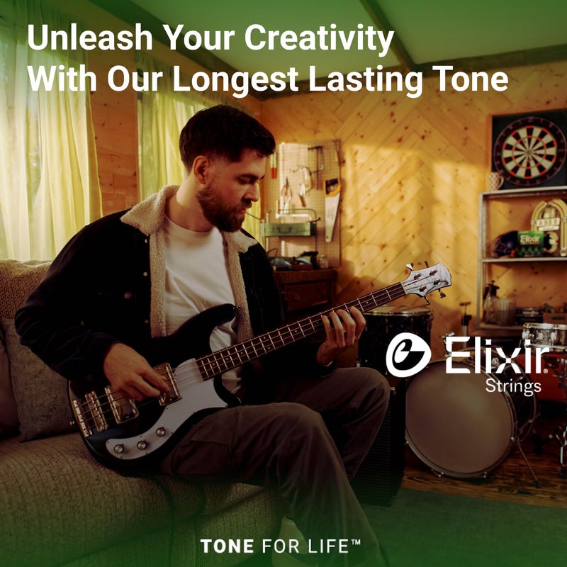 Elixir Strings Nickel Plated Steel 4-String Bass Strings w NANOWEB Coating, Long Scale, Super Light (.040-.095) - Image 5