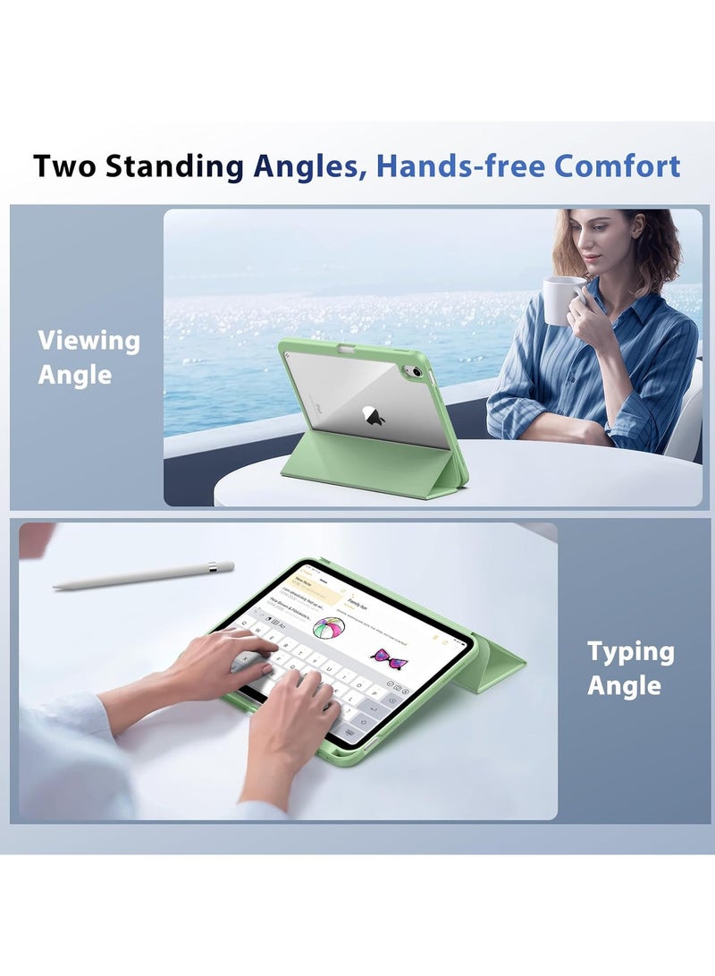 DUSALA 2 in 1 Case for iPad (A16) 11th Generation 11 Inch 2025 with Pencil Holder,Slim Protective Cover with Clear Back Shell,Auto Wake/Sleep With Tempered Glass - Image 5