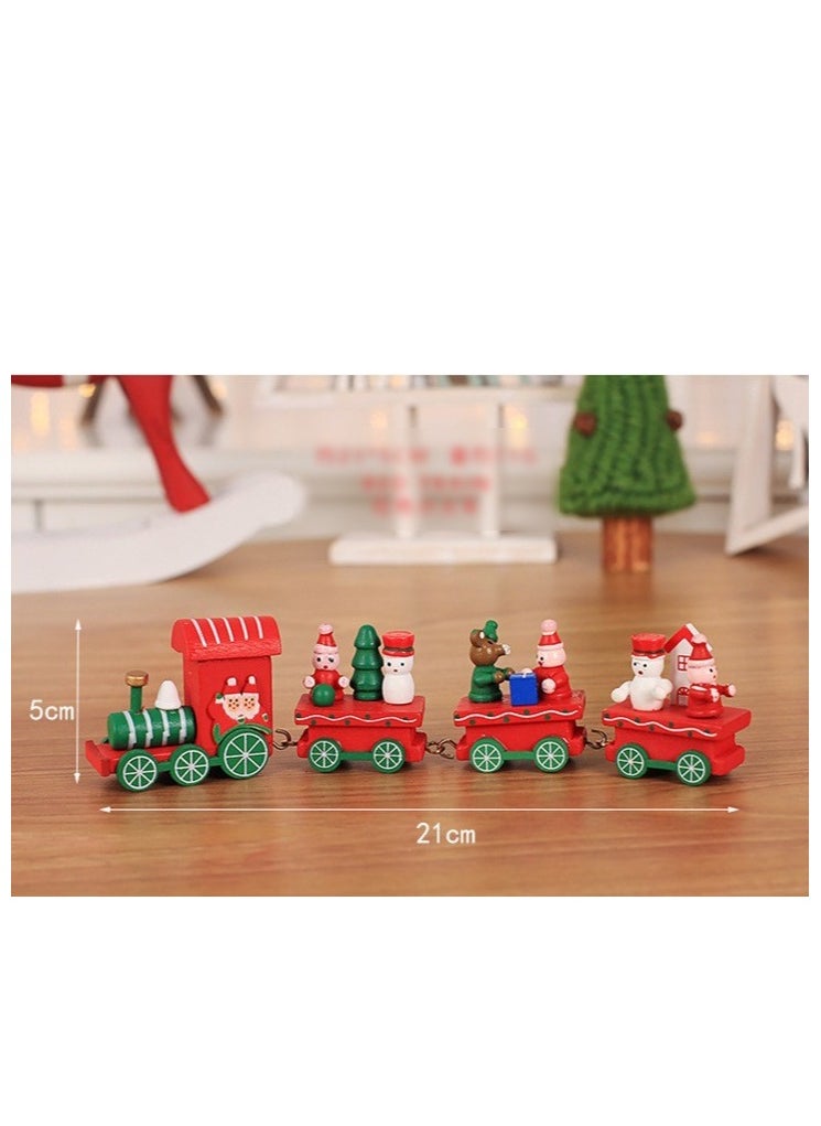 Factory Price Factory Price - Christmas Wooden Train Set 4pcs Red 