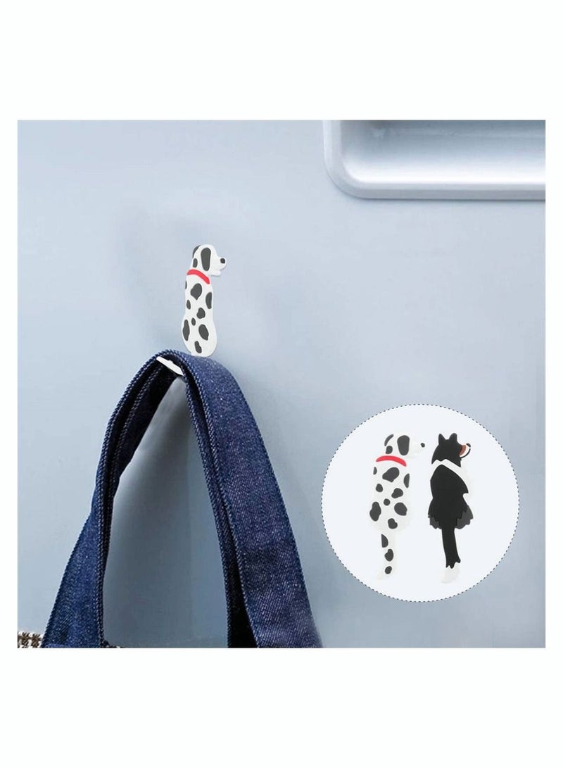 Y&D Refrigerator Magnetic Hooks, SYOSI 2Pcs Decorative Magnets Cute Animal Little Black Dog and Dalmatian, Sticker Hanging Hook for Office Classroom Kitchen - Image 4