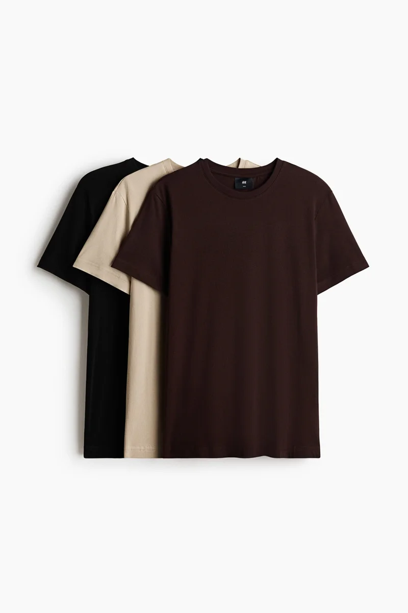 3-pack T-shirts Slim fit