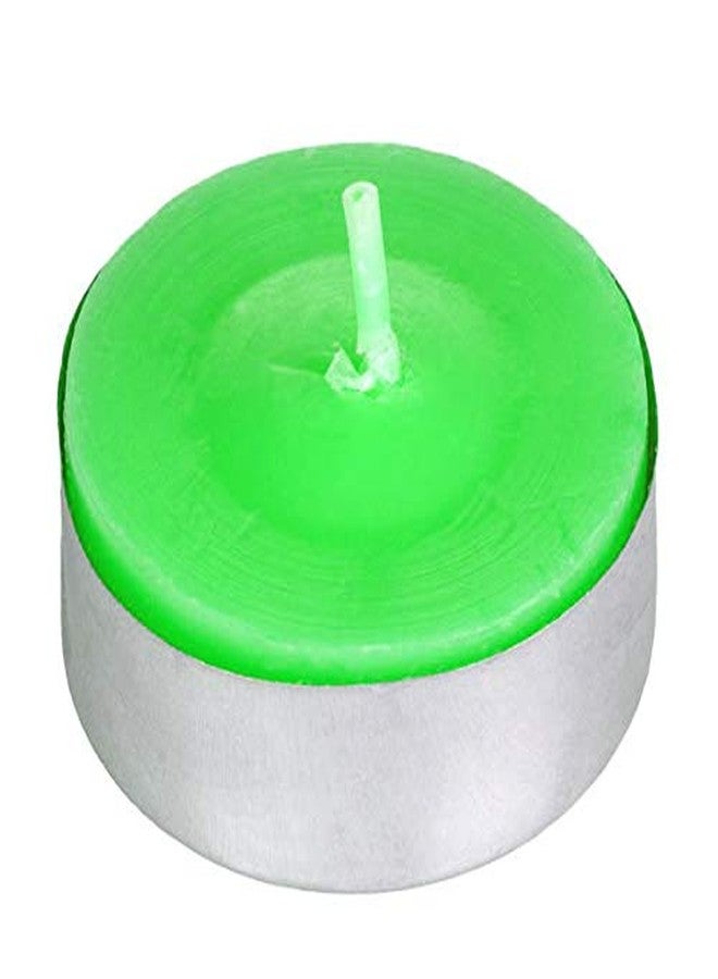 atorakushon® Paraffin Wax Smokeless Scented 80 Green T-lite Floating Candle Decorate for Any Occasion - Image 4